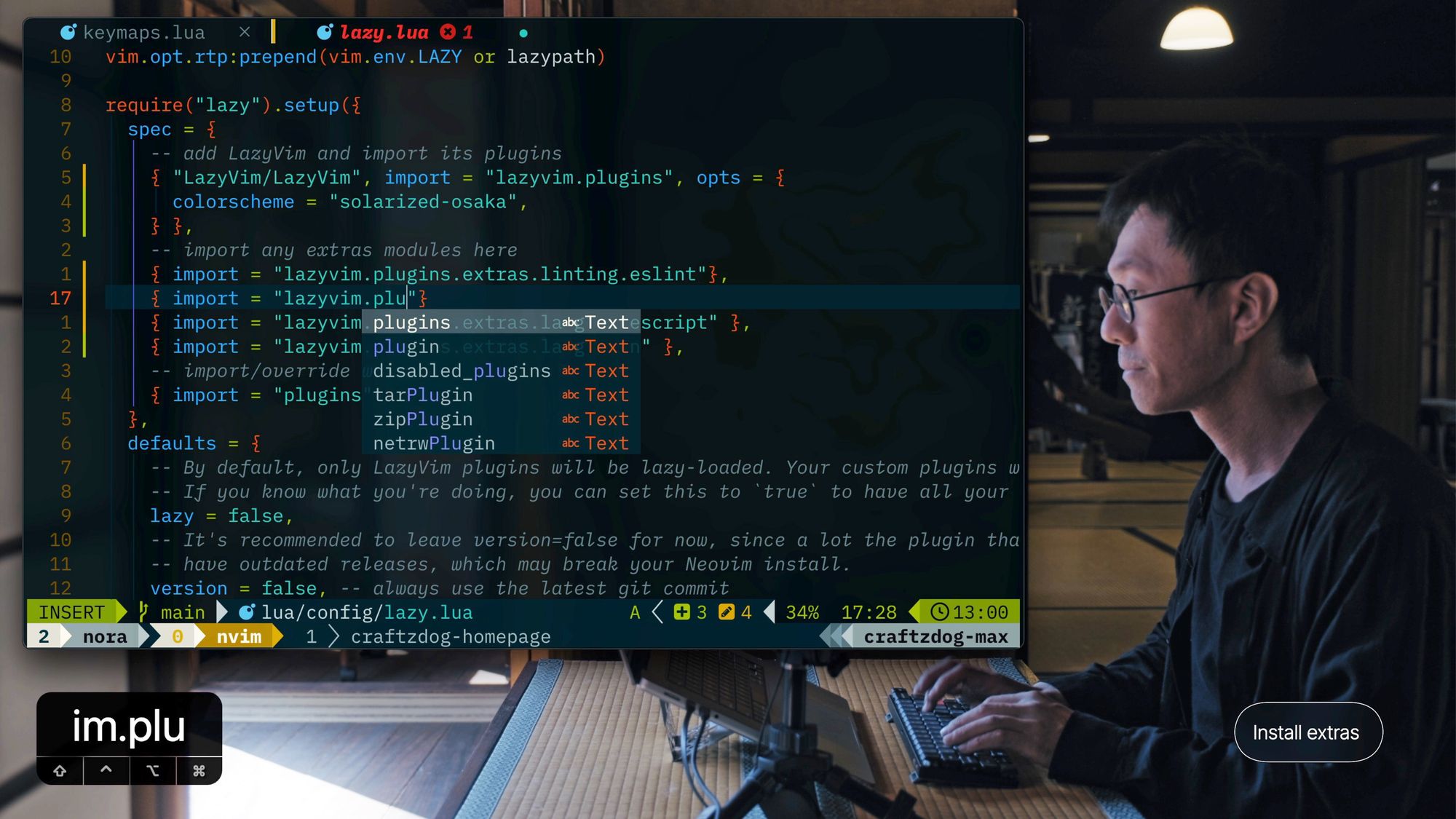 A typical Neovim setup